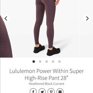 Lululemon power within high rise  28